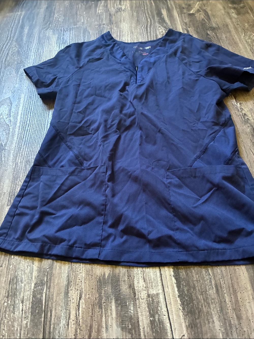 Grey's Anatomy Navy Blue V-Neck Scrub Top